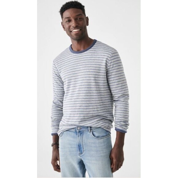 Faherty Cloud Cotton Reversible Crew Neck Shirt Large* Pima Cotton Blend - Picture 2 of 12